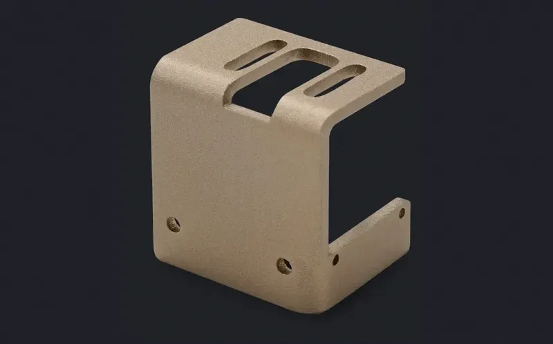 Machined aluminum components close-up