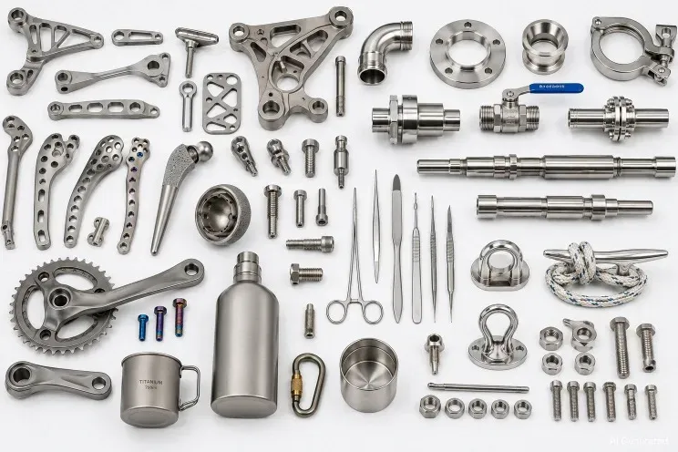 Titanium CNC machined aerospace-grade parts